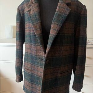 RAFAEL Men's Checkered Blazer - Green and Brown